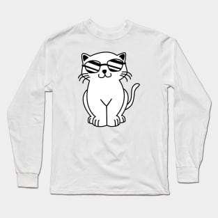 Cat Wearing Sunglasses - funny cat design Long Sleeve T-Shirt